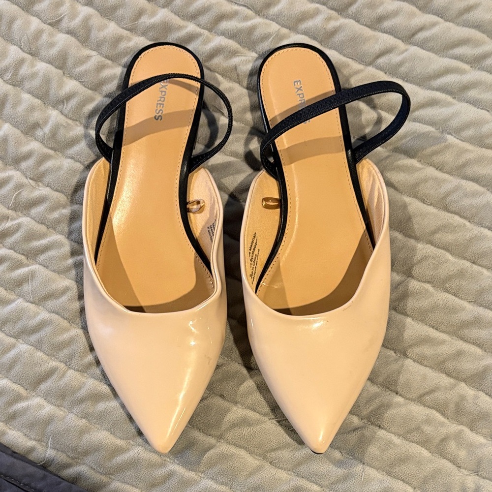 Express Nude Pointed-Toe Flats